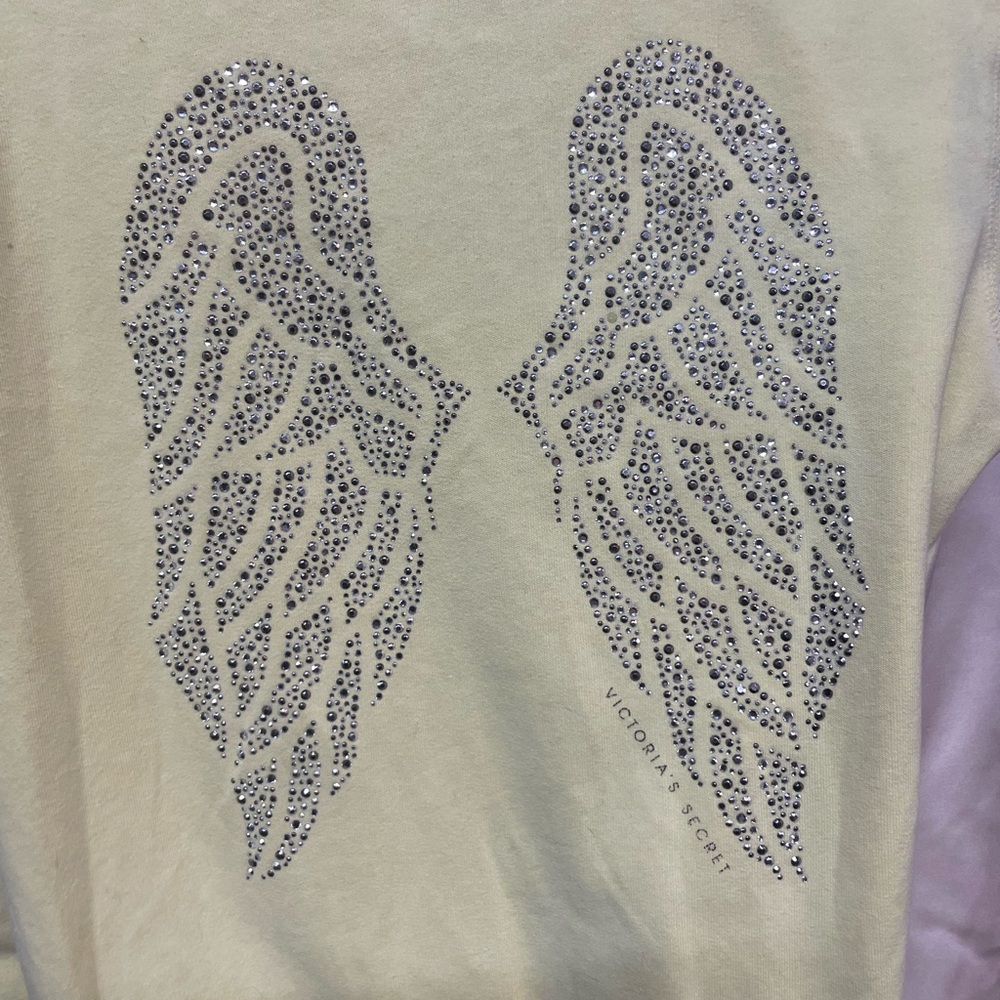 Victoria’s Secret Angel Wings zip up hoodie size large sweatshirt - Picture 5 of 7